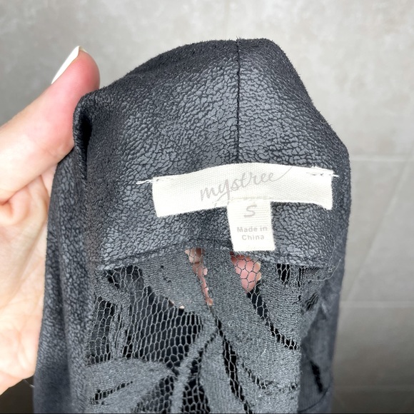 🔥MYSTREE Black Blazer Top Cardigan Small🔥 - Picture 4 of 5